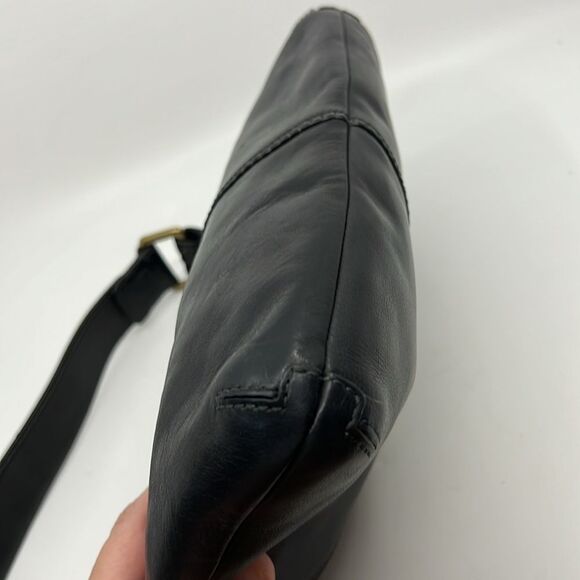 Coach Bleecker Hobo 11416 Black Glove-Tanned Leather Shoulder Bag Y2K Tattersall - Picture 8 of 17